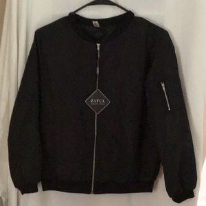 Black bomber jacket